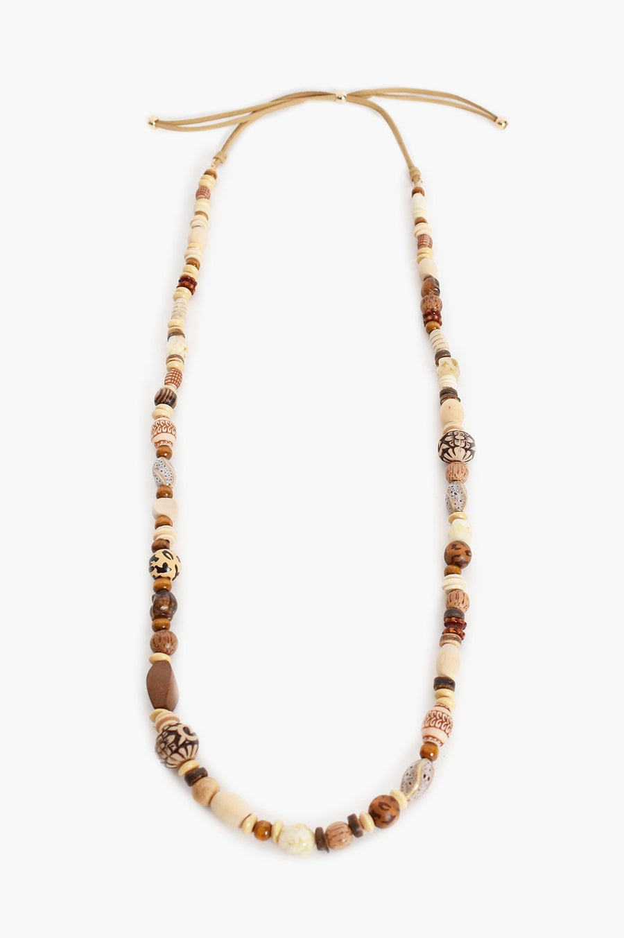CORD BACK MIX STONE LAYERED NECKLACE (4845735804982)