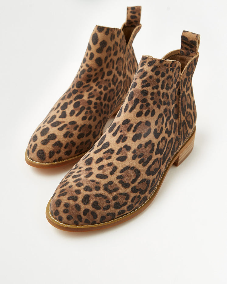 Douglas Leather Boot - Hazel Leopard