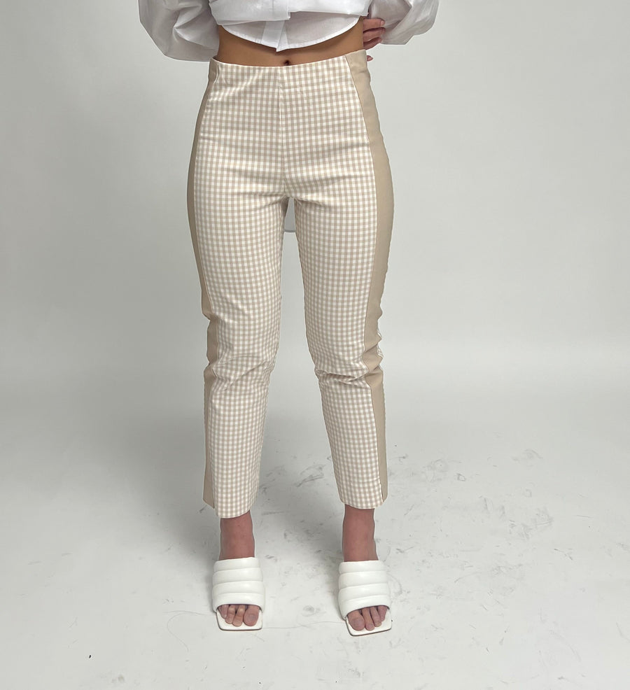 GINGHAM CONTRAST PANT